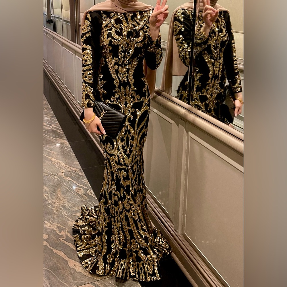 Stunning Jovani gown with added custom sleeves